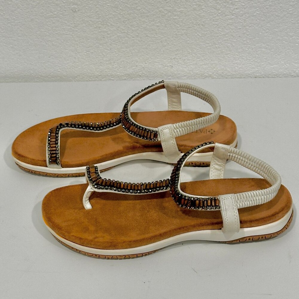 Patrizia By Spring Step Kummi Sandals Toe Loop EUC Womens US Size 7 EUR Size 37